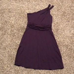Purple One Shoulder Dress